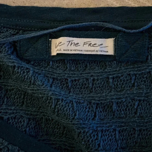 Anthropologie We the Free Theon Hacci Thermal Pullover Shirt Slouchy Size S - Picture 5 of 10